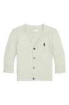 Polo Ralph Lauren Babies' Ralph Lauren V-neck Cardigan In Light Sport Heather