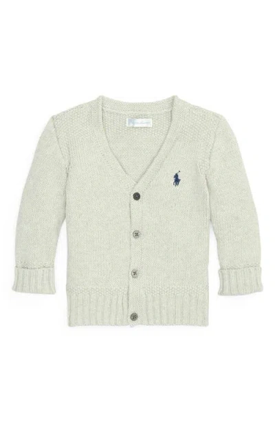 Polo Ralph Lauren Babies' Ralph Lauren V-neck Cardigan In Light Sport Heather