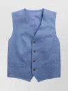 Ralph Lauren V-neck Gilet With Adjustable Back Strap In Blue