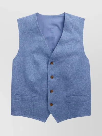 RALPH LAUREN V-NECK GILET WITH ADJUSTABLE BACK STRAP