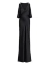 Ralph Lauren V-neck Maxi Dress In Black