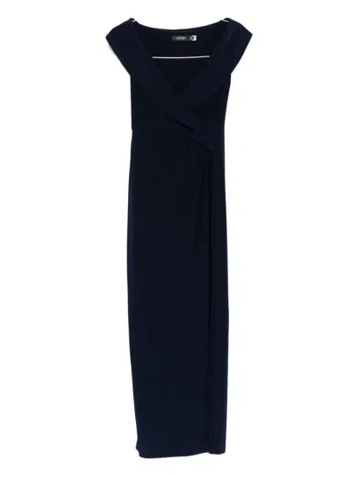 Ralph Lauren V-neck Maxi Dress In Blue