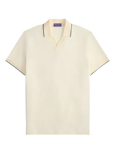 Ralph Lauren V-neck Polo Shirt In Neutral
