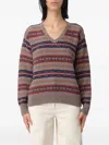 Ralph Lauren V-neck Sweater In Brown