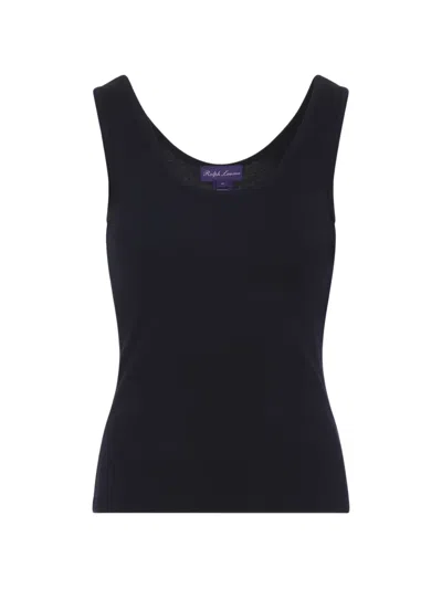 Ralph Lauren Collection Ellis Mini Tank Top For Women In Black