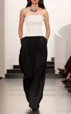 Ralph Lauren Vannesa Cotton-blend Wide-leg Pants In Black