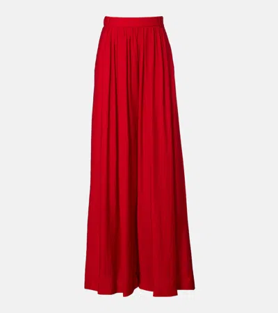 Ralph Lauren Vannesa Pleated Palazzo Pants In Red