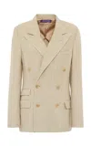 Polo Ralph Lauren Vannesa Textured Linen Blazer In Tan