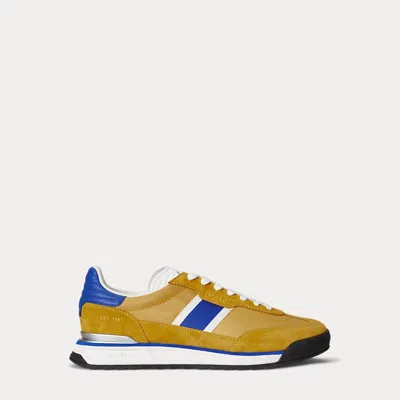 Ralph Lauren Varick Suede & Oxford Sneaker In Multi