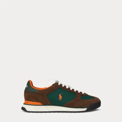 Ralph Lauren Varick Suede & Oxford Sneaker In Multi