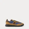 Ralph Lauren Varick Suede-paneled Sneaker In Multi