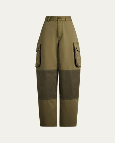 Ralph Lauren Vaughn Cotton Denim Pants In Green