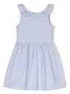 Polo Ralph Lauren Vertical-stripe Sleeveless Seersucker Dress In White