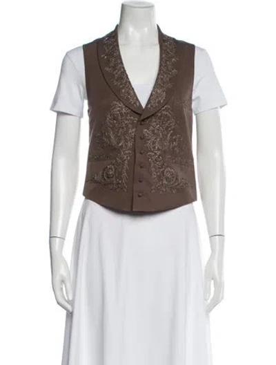 Pre-owned Ralph Lauren Vest In Brown