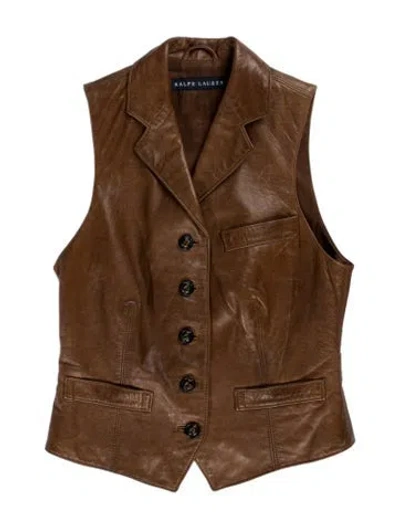 Pre-owned Ralph Lauren Vest In Brown