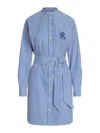 Ralph Lauren Kinley Long Sleeve Day Dress In Blue