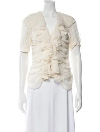 Pre-owned Ralph Lauren Vintage 1990's Blouse In White