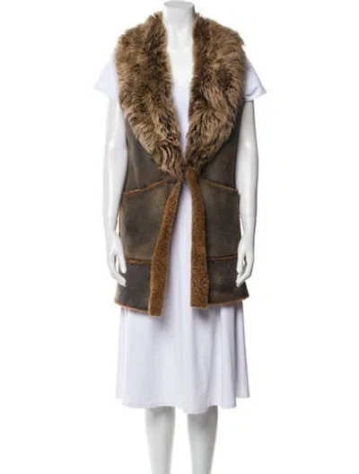 Pre-owned Ralph Lauren Vintage 1990's Fur Jacket In Neutral