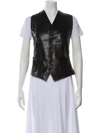 Pre-owned Ralph Lauren Vintage 1990's Vest In Black
