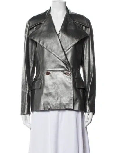 Pre-owned Ralph Lauren Vintage 1997 Blazer In Grey/metallic