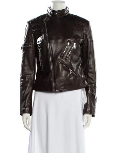 Pre-owned Ralph Lauren Vintage 2000's Biker Jacket In Brown