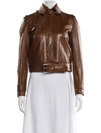 Pre-owned Ralph Lauren Vintage 2000's Biker Jacket In Brown