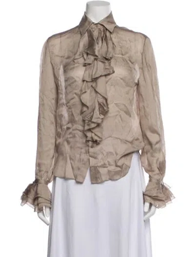 Pre-owned Ralph Lauren Vintage 2000's Blouse In Neutrals