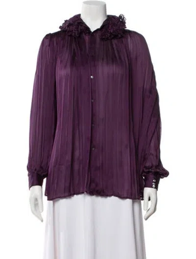Pre-owned Ralph Lauren Vintage 2000's Blouse In Purple
