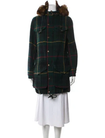 Pre-owned Ralph Lauren Vintage 2000's Fur Coat In Green