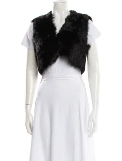 Pre-owned Ralph Lauren Vintage 2000's Fur Jacket In Black