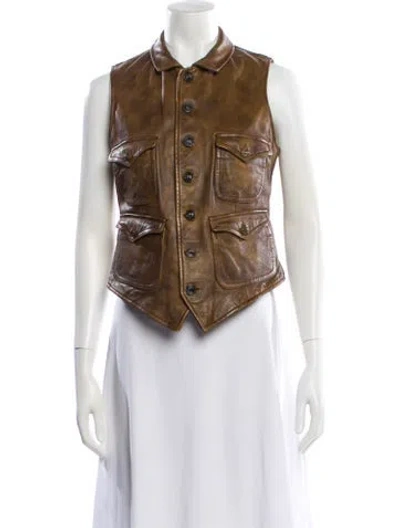 Pre-owned Ralph Lauren Vintage 2000's Vest In Brown