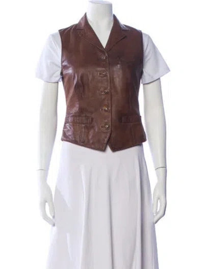 Pre-owned Ralph Lauren Vintage 2000's Vest In Brown