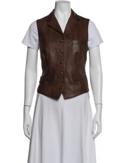 Pre-owned Ralph Lauren Vintage 2000's Vest In Brown
