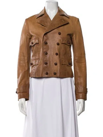 Pre-owned Ralph Lauren Vintage 2008 Biker Jacket In Brown