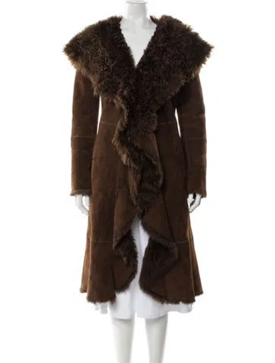 Pre-owned Ralph Lauren Vintage 2009 Faux Fur Coat In Brown