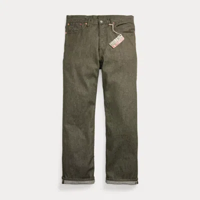 Ralph Lauren Vintage 5-pocket Olive Selvedge Jean In Olive Rinse In Brown