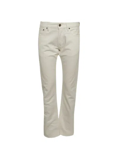Pre-owned Ralph Lauren Vintage Buttoned Straight-fit Jeans In White
