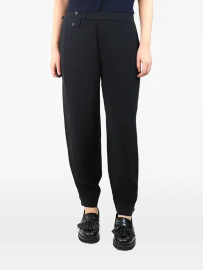 Pre-owned Ralph Lauren Vintage Buttoned-cuff Trousers In Black