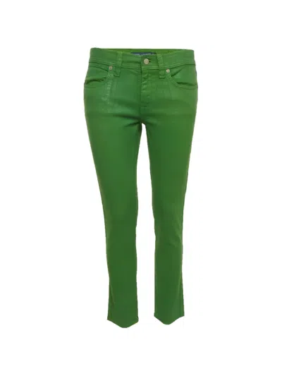 Pre-owned Ralph Lauren Vintage Button-up Skinny Jeans In Green