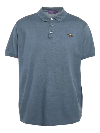 Pre-owned Ralph Lauren Vintage Cotton Pique Polo Shirt In Blue