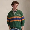 Ralph Lauren Vintage Fit Embroidered Rugby Shirt In Green