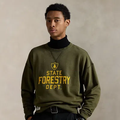 Ralph Lauren Vintage Fit Fleece Graphic Sweatshirt In Green