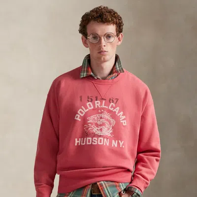 Ralph Lauren Vintage Fit Fleece Graphic Sweatshirt In Red