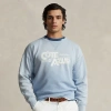 Ralph Lauren Vintage Fit Fleece Graphic Sweatshirt In Southport Blue