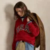 Ralph Lauren Vintage Fit Usa Collared Sweatshirt In Multi