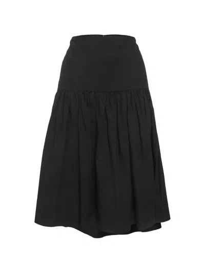 Pre-owned Ralph Lauren Vintage Flared Mini Skirt In Black