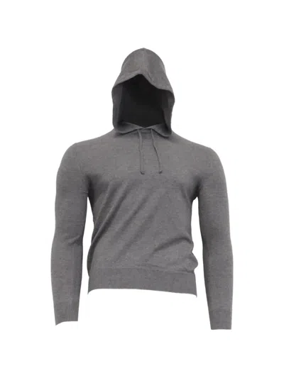 Pre-owned Ralph Lauren Vintage Hooded Long-sleeve Sweater In Gray