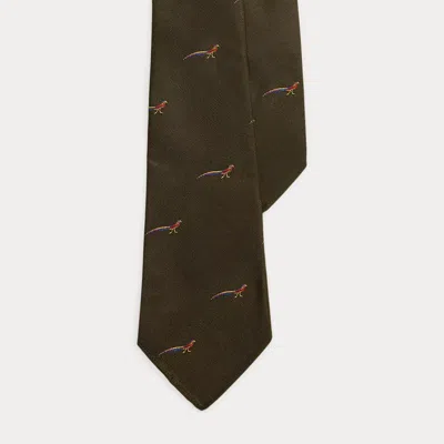 Ralph Lauren Vintage-inspired Silk Graphic Tie In Green
