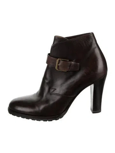 Pre-owned Ralph Lauren Vintage Leather Boots In Brown