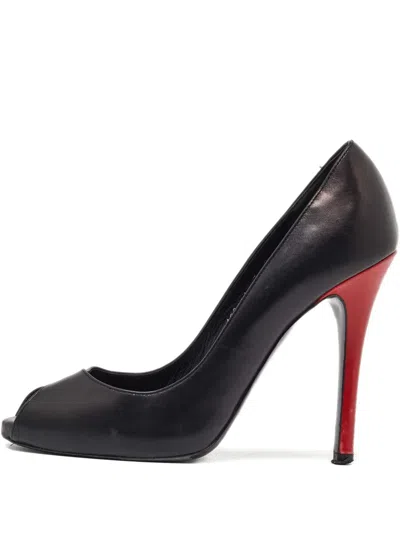Pre-owned Ralph Lauren Vintage Leather Peep-toe Pumps